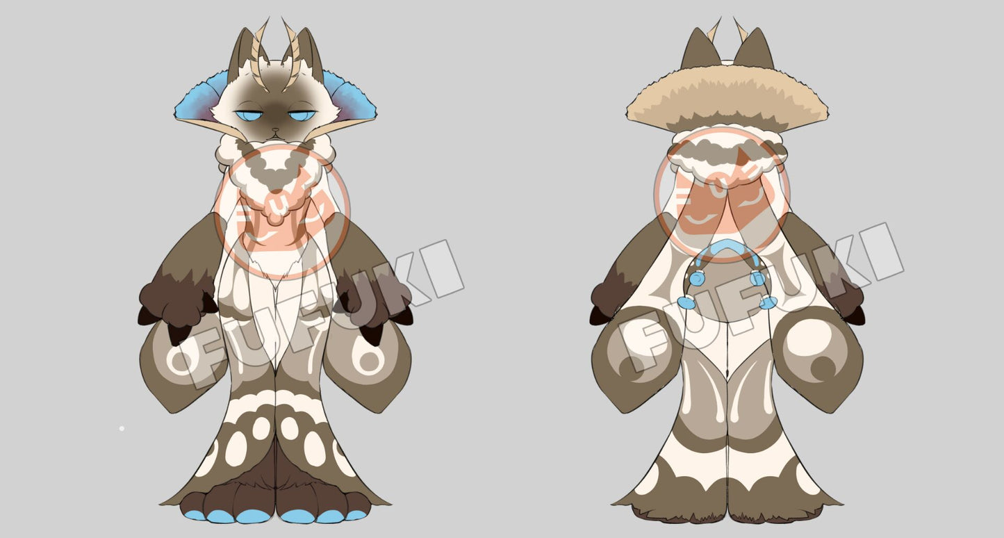 FUFUKI-ADOPTING OC : SIAMESE QUEEN(kemono style)(Deposit for early adoption)